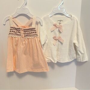 Max Studio Baby Girl Dress & Cardigan Set Size 12 Months New With Tag